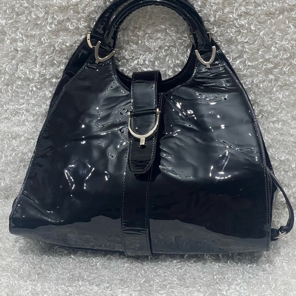 GUCCI Patent Leather Large Abbey Tote Bag - Picture 1 of 16
